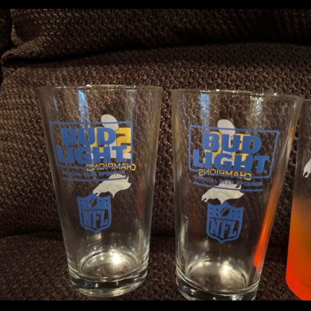 Coors and Bud Light Drinking Glasses